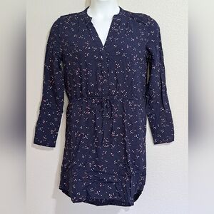 Gap Long Sleeve Popover Shirt Dress Small